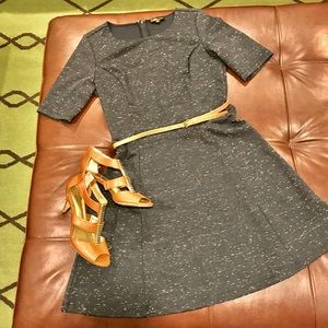Charcoal-navy classic dress